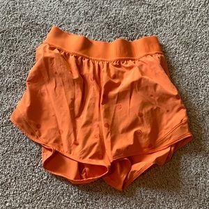 Lululemon high waisted orange shorts